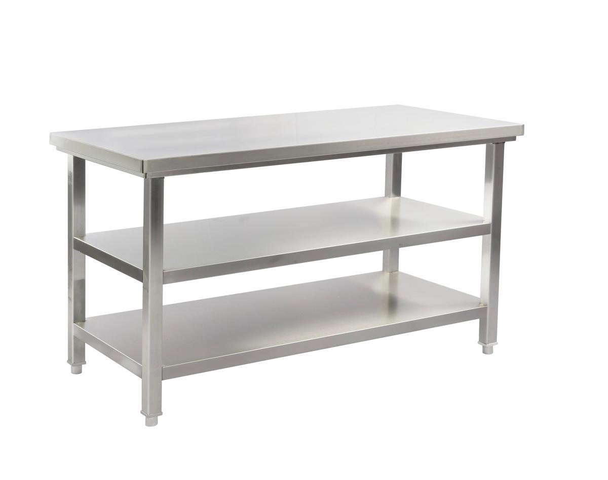 Stainless Steel Working Table with 2 Under Shelves
